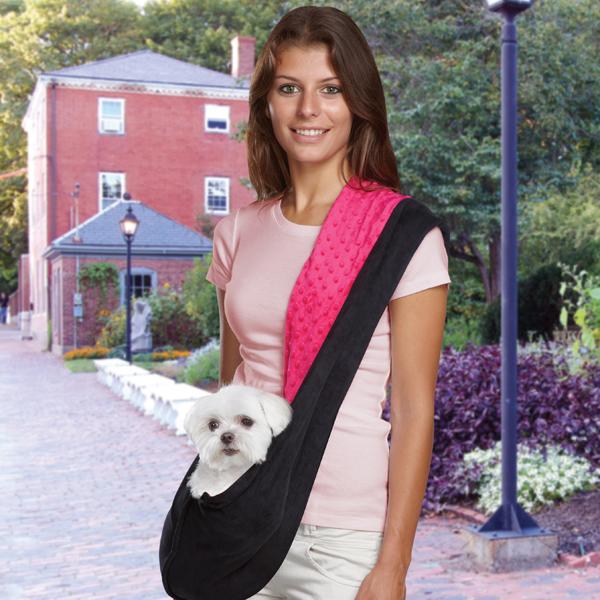 Reversible Sling Dog Carrier - Pink/Black